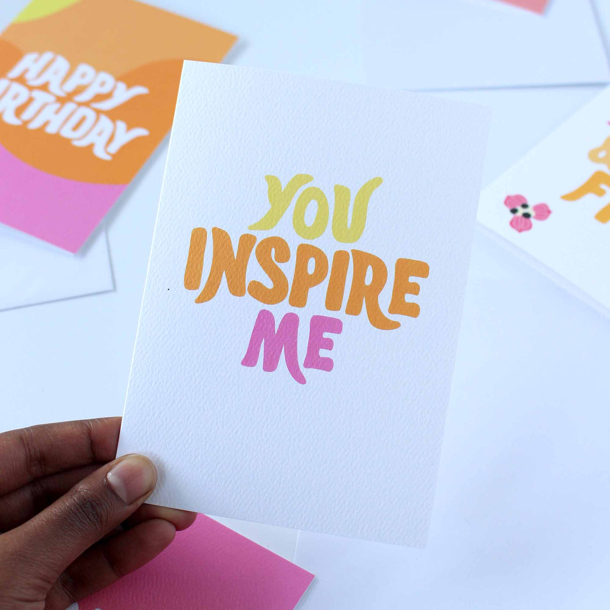 You Inspire Me Greeting Card - Blank Greeting Card Online UK – Tihara Smith